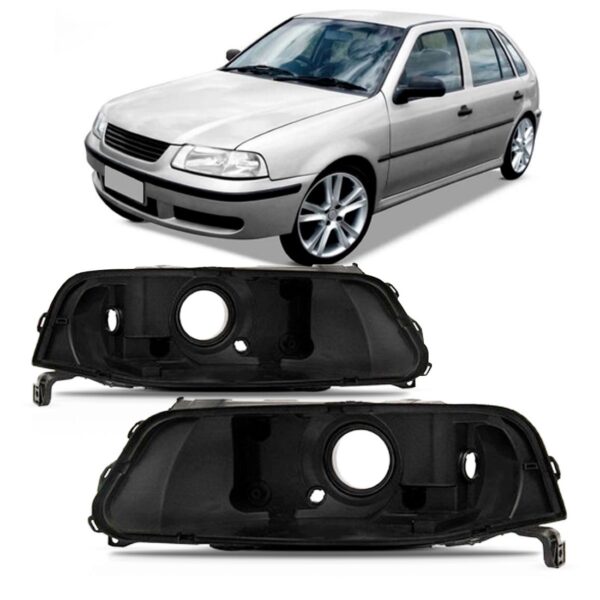 Par Carcaça Farol Gol G3 1999 00 2001 2002 2003 Foco Simples