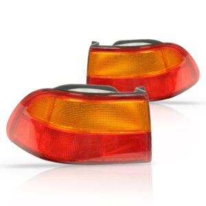 Par Lanterna Traseira Civic Hatch 1992 1993 1994 1995 Canto Vermelho