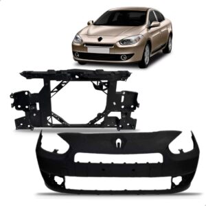 Kit Parachoque + Painel Dianteiro Fluence 2010 2011 2012 Preto