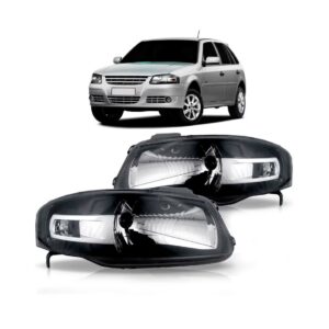 Par Farol Para Gol G4 2004 05 06 07 2008 Fume Friso Cromado Ambos Lados