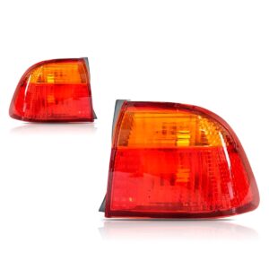 Par Lanterna Traseira Para Honda Civic 1999 A 2000 Canto Ambos Lados Vermelho