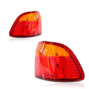 Par Lanterna Traseira Para Honda Civic 1999 A 2000 Canto Ambos Lados Vermelho