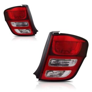 Par Sinaleira Traseira Compatível Com Citroën C3 2013 A 2016 Vermelho