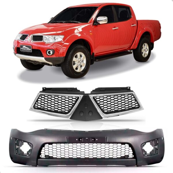 Kit Envolvente C/ Grade Cromada L200 Triton 2011 A 2012