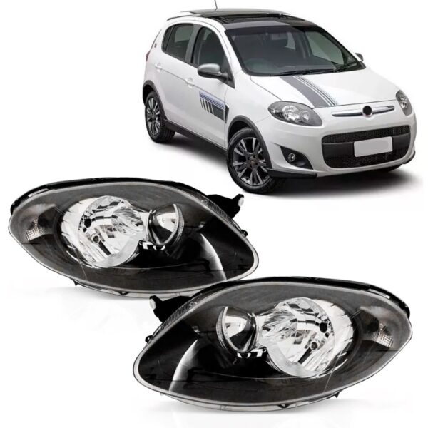 Par Farol Mascara Negra Palio 2012 A 2017