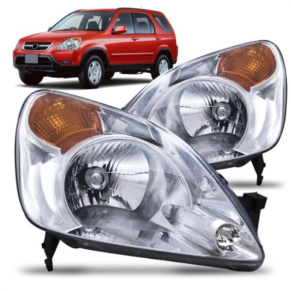 Par Farol Crv 2002 2003 2004 Cromado Sinaleira Ambar