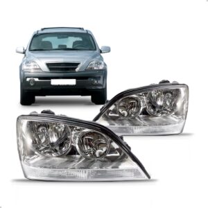 Par Farol Para Kia Sorento 2005 2006 2007 2008 2009 Cromado Direito/passageiro