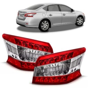 Par Sinaleira Traseira Sentra 2014 2015 16 Com Led Promoção Ambos Lados