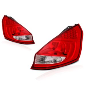 Par Lanterna Traseira Fiesta Mexicano 2011 A 2013 Hatch - Vermelho