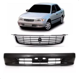 Parachoque Para Corolla 1998 2000 2001 2002 Com Grade Preto