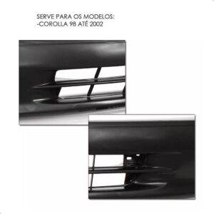 Parachoque Para Corolla 1998 2000 2001 2002 Com Grade Preto
