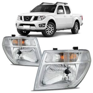 Par Farol Para Nissan Frontier 2008 A 2014 Manual Cromado Ambos Lados