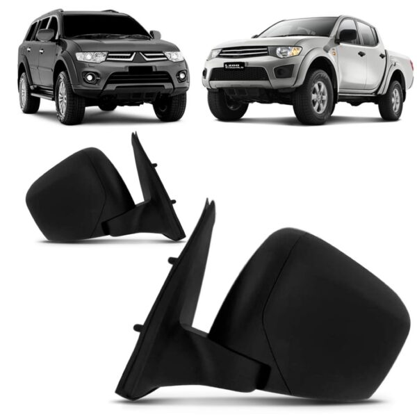 Par Retrovisor L200 Triton Pajero Dakar 2007 A 14 Fixo Preto