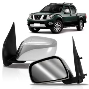 Jogo Retrovisor Frontier Fixo Capa Cromada 2008 09 10/2014