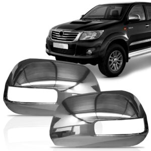 Par Capa Retrovisor Hilux 2013 2014 2015 2016 Cromado C/furo