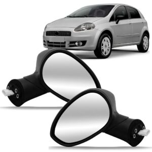 Par Retrovisor Punto 2007 A 2012 Eletrico Cabeça Grande