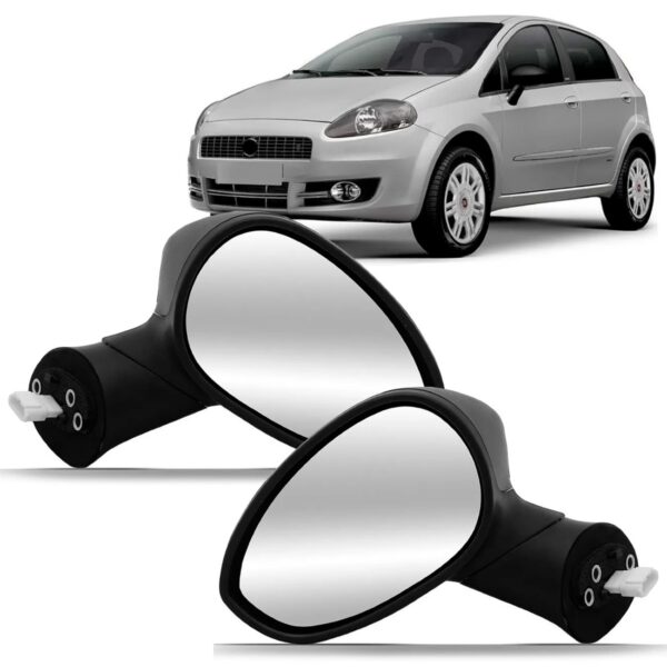 Par Retrovisor Punto 2007 A 2012 Eletrico Cabeça Grande