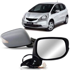 Jogo Retrovisor Fit 2009/2014 Eletrico S/seta Capa Primer