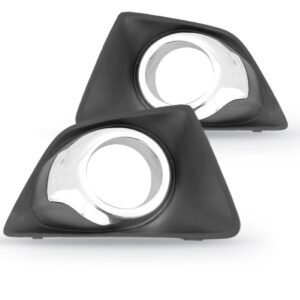 Par Moldura Milha Ecosport 2013 2014  2015 C/furo Cromado Preto Ambos Os Lados