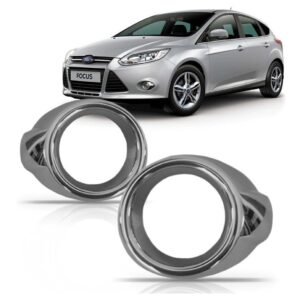 Moldura Farol Milha Focus 2014 2015 Cromada Par