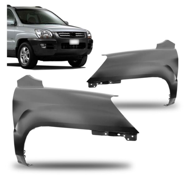 Par  Paralama Sportage 2005 2006 2007 2008 S/ Furo Moldura