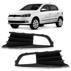 Par Moldura Milha Gol G6 2013 2014 2015 2016 C/friso Cromado Preto