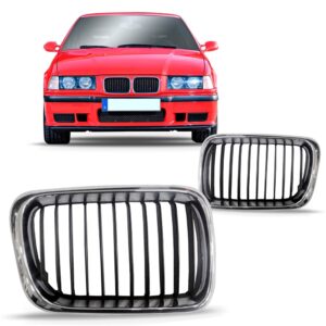 Par Grade Bmw 325 318 323 328 Ano 1997 1998 Preto/cromado Par