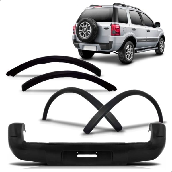 Kit Envolvente Traseiro + 02 Molduras Ecosport 2003 A 2006