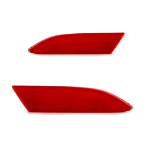 Par Defletor Parachoque Traseiro Focus 2014 15 16 2017 Sedan Vermelho