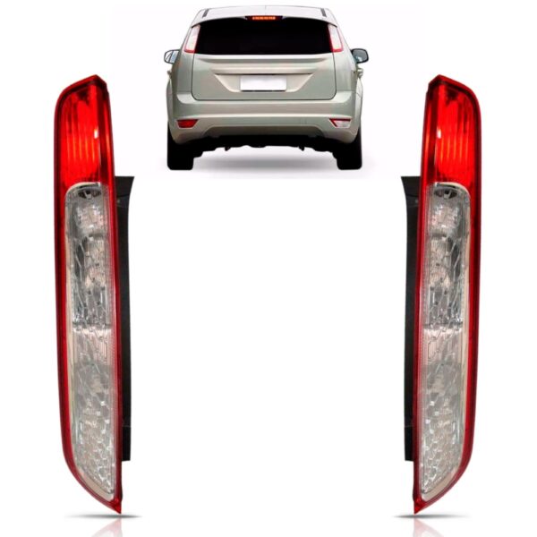 Par Lanterna Traseira Focus Hatch 2009 2010 2011 2012 2013 Bicolor