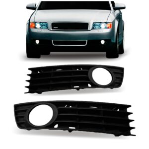 Par Tela Frontal Moldura Milha Audi A4 2002 2003 2004 Preto