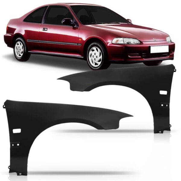 Par Paralama Civic 1992 1993 1994 1995 Coupe/hatch Com Furo