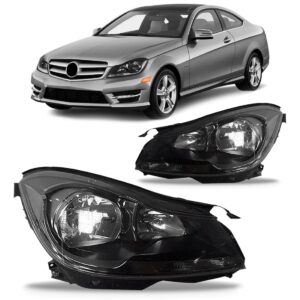 Par Farol Mercedes Classe C 2012  A 14 Máscara Negra S Xênon Esquerdo