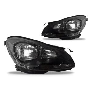 Par Farol Mercedes Classe C 2012  A 14 Máscara Negra S Xênon Esquerdo