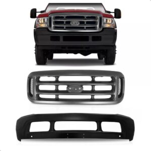 Kit Envolvente F250 1999 A 2005 Dianterio Com Grade Cinza Preto