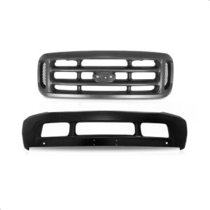 Kit Envolvente F250 1999 A 2005 Dianterio Com Grade Cinza Preto