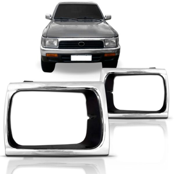 Par De Aro Do Farol Hilux 4x4 1992 A 2001 Cromado