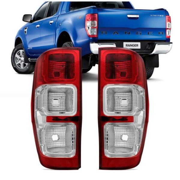 Par Lanterna Traseira Ranger 2013 2014 2015 2016 Bicolor