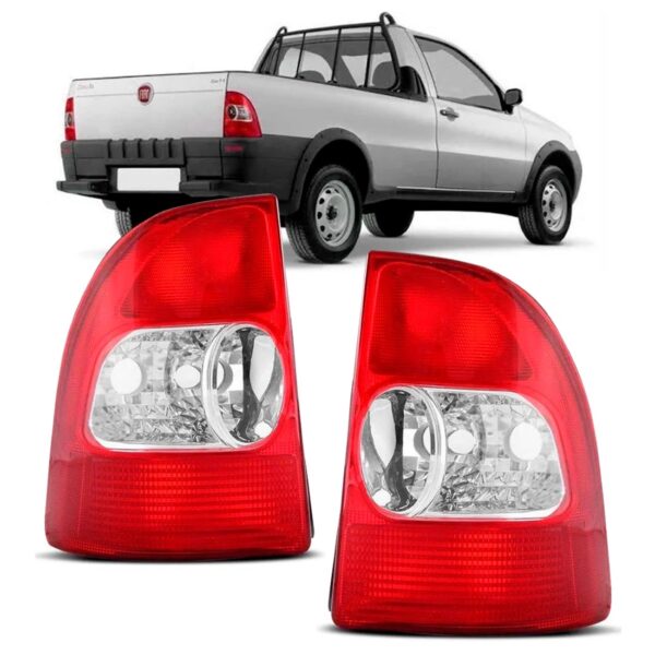 Par Sinaleira Traseira Strada Bicolor 2001 A 2004