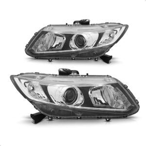 Par Farol Para Honda Civic 2013 14 15 2016 Eletrico C/ Motor