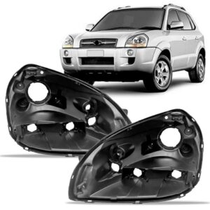 Par Carcaça Farol Dianteiro Tucson 2004 06 07 08 10 A 2016