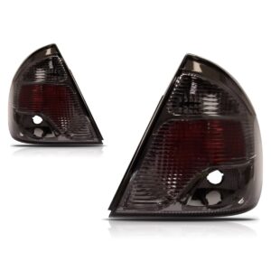 Par Lanterna Traseira Para Fiesta 2010 A 2013 Sedan Fume Ambos Lados Preto