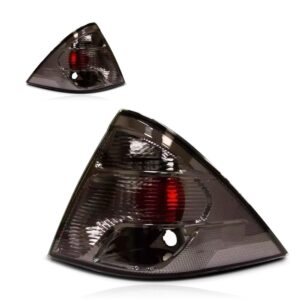 Par Lanterna Traseira Para Fiesta 2010 A 2013 Sedan Fume Ambos Lados Preto