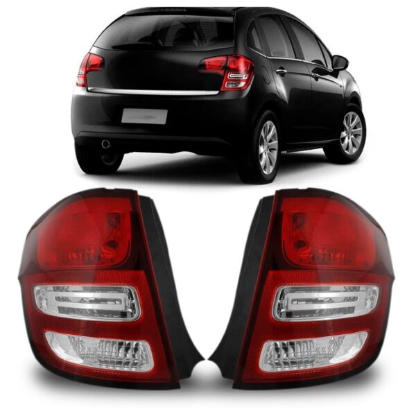 Par Sinaleira Traseira C3 2013 2014 2015 2016 Bicolor Bicolor