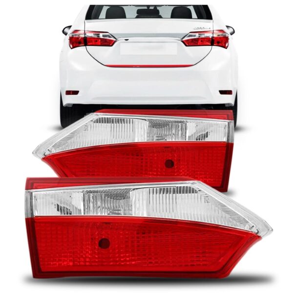 Par Sinaleira Traseira Corolla 2014 A 2016 Mala Sem Led Bicolor