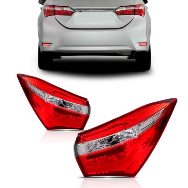 Par Sinaleira Traseira Para Toyota Corolla 2015 A 2017 S/led Vermelho