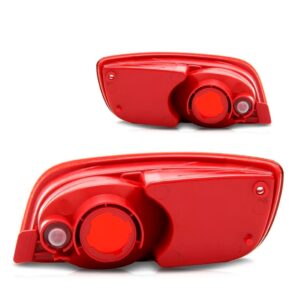 Par Sinaleira Traseira Parachoque Santa Fé 06 A 10 Vermelha - Vermelho