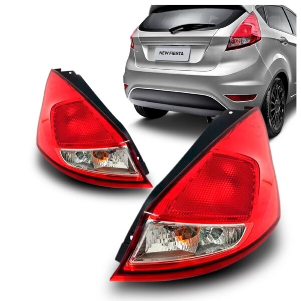 Par Sinaleira Traseira New Fiesta Hatch 13 14 15 16 17 18 19 Bicolor