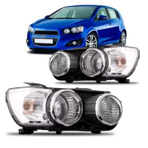 Par Farol Sonic 2012 2013 2014 Anel Cromado