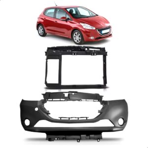 Envolvente Com Painel Frontal Para Peugeot 208 Ano 12 A 2016 Preto